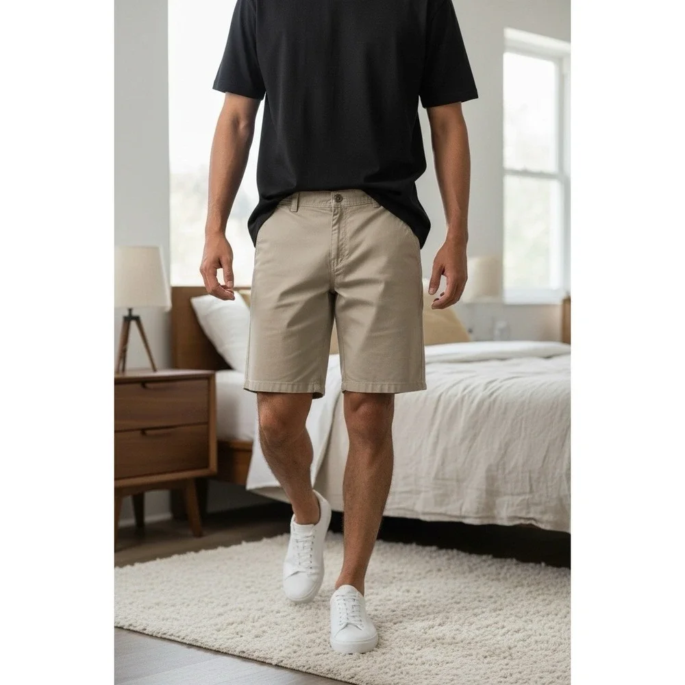 Under‎ Armour Men's Khaki Golf Shorts Flat Front Size 32 (Measures 34)